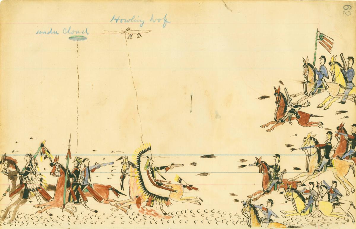 Howling Wolf: "Under Cloud, Howling Wolf." Fight with Gen. Sully in 1868, 7th Cavy near the Present Camp Supply.; 61.
